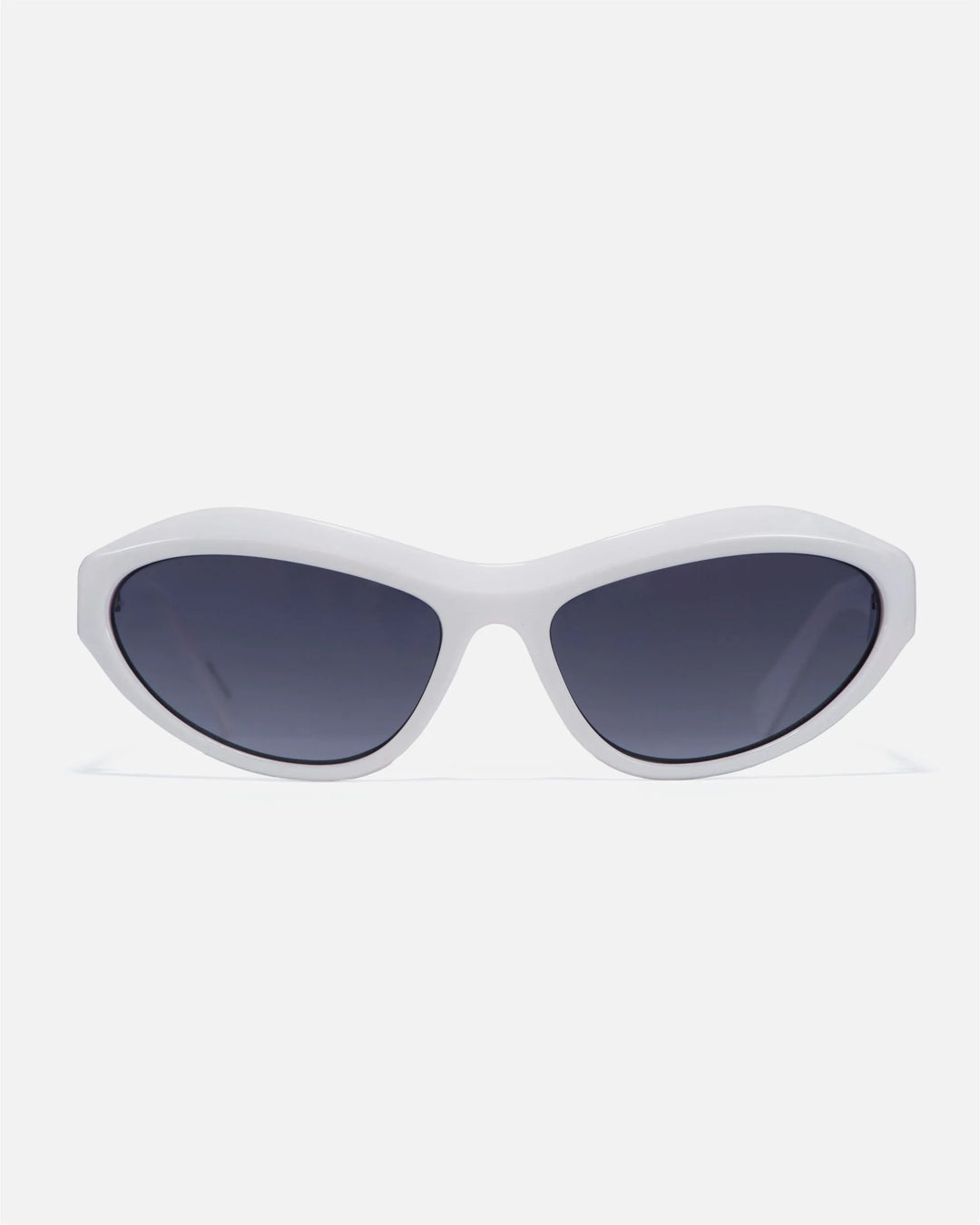innsol Motion Y2K wraparound sunglasses with transparent pink frame and pink mirrored UV400 lenses