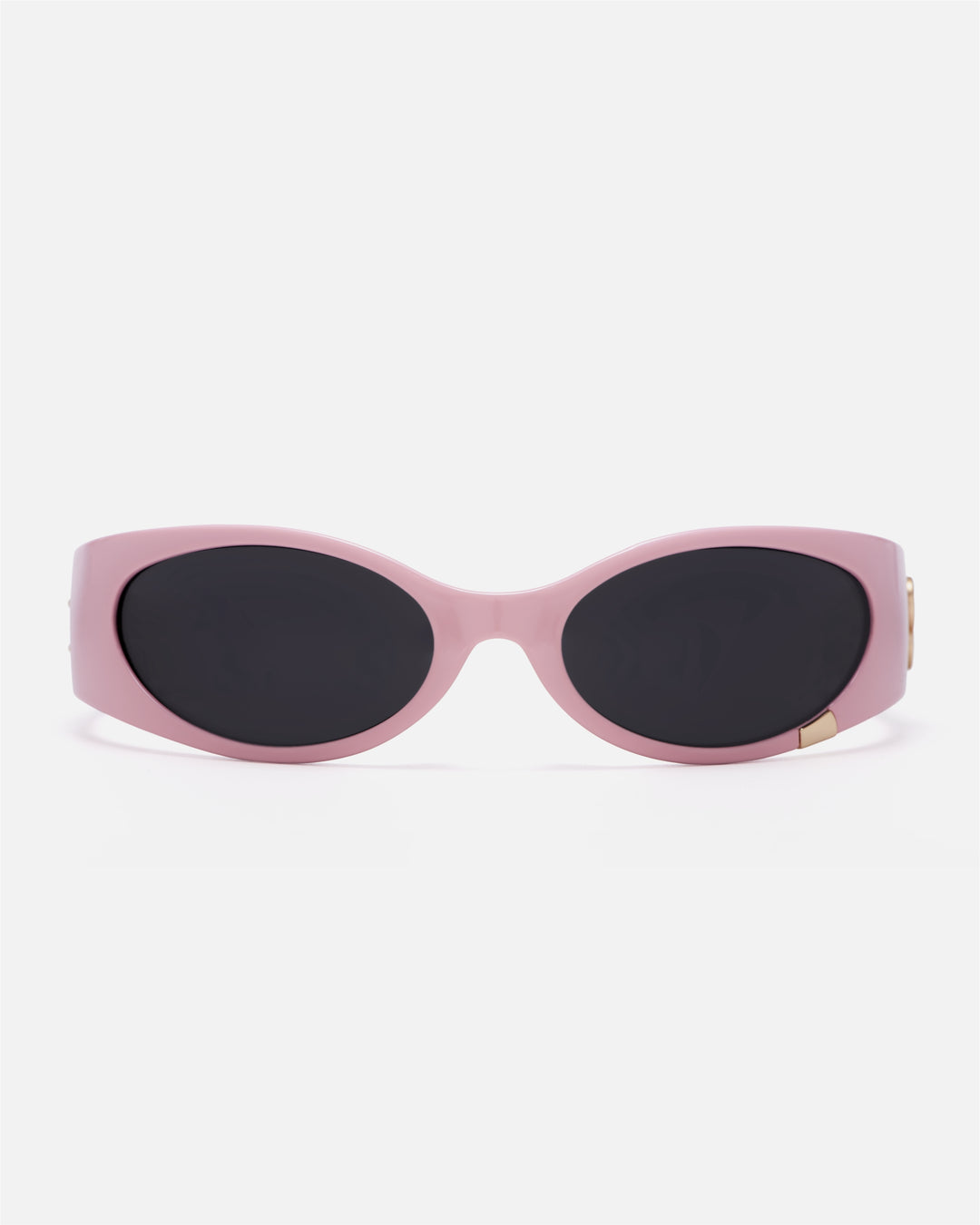 Front view of innsol Cail Solid Pink sunglasses with gray lenses